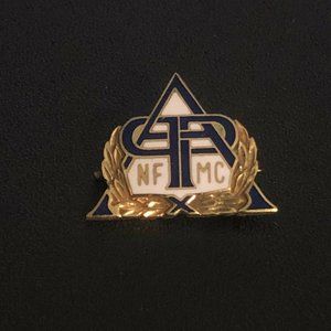 Vintage NFMC National Federation Of Music Clubs 1/10 10K Small Triangle Pin